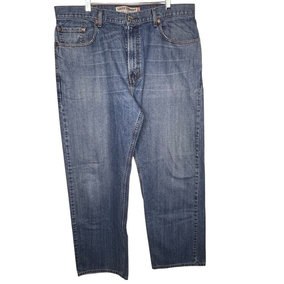Levi's Men's 569 Loose Straight Fit Jeans Medium Wash Size 39W x 34L Cotton - Picture 7 of 13